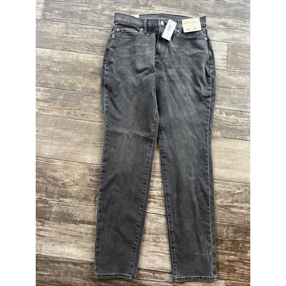 Abercrombie & Fitch Mens Size 30x32 Athletic Slim‎ Gray Stretch Whiskered Denim - Picture 1 of 10